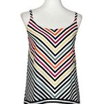 CAbi Tank Top #5043 Black White Pink Chevron Stripe Linea Tank Women’s Size XS Photo 0