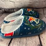 Harry Potter Hogwarts Christmas Holiday Themed Cozy Slippers Size 7 Blue Photo 1