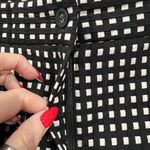 J. McLaughlin  Size 2 Dress Pants Black Cosmo Gingham Flat Front Straight Leg Photo 4