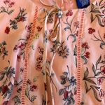 Disney  Beauty and The Beast Belle Floral Print Dress Bell Sleeve Pink Mini Sz L‎ Photo 13