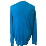 JCPenney JCP large bright aqua turquoise blue long sleeve v Photo 2