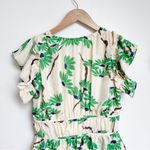 Flora Bea NYC Cream & Green Catalina Mini Dress Size XS Photo 7