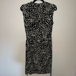 Valerie Bertinelli Black and Tan Animal Print Sleeveless Mini Dress Photo 2