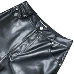 Grey Lab Faux Leather Straight Leg Pants Black Size M Photo 1