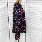 New York & Co. Sisterhood Community Graphic Print Shirt Black Neon Large Photo 2