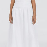 Dissh Catania Linen Strapless Dress White Size 10 NWT Photo 0