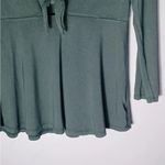 American Eagle Vintage  Babydoll Outfitters Dark Green Long Sleeve Top Photo 7