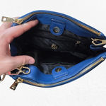 DKNY  Blue Genuine Leather Adjustable Crossbody Classic Designer Crossbody Bag Photo 10