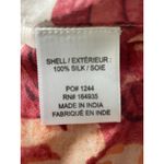 Frances Valentine Harriet Red Silk Blouse Women's Size Small Floral Button Front Photo 7