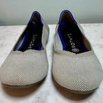 Women's Rothy's The Flat Size 9 Flax Gray Blue Trim Round Toe Photo 2