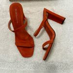 BCBGeneration  Whitney Suede Mule Heel Sandals Red 7 Photo 1