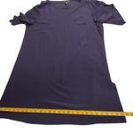 Eileen Fisher Women's Tencel Knit Hi-Low Tunic Dress Navy Blue Slit Sleeve Sz M Photo 8