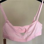 SKIMS RARE  Cotton Jersey Heart Cutout Valentine Scoop Bralette Bra Pink size S Photo 2