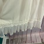 Vintage "Movie Star" white lace pleated midi slip USA made size 34 short nylon Photo 10