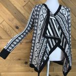 Aeropostale woman’s Small Sweater Cardigan Blazer cover up Soft knit Black White Photo 4