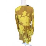 Twinset Marigold Floral Print Dress, size Large (NWT) Yellow Photo 2