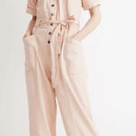 Madewell ✨ Top-Stitched Coverall Blush Sz 00 Jumpsuit✨ Photo 0