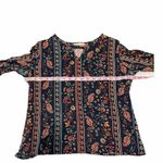 Tiffany Grey Floral Bar Blouse Petite Medium‎ Blue Size undefined Photo 7