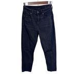 American Eagle Distressed Black Straight Leg Jeans Women's 2 Long Grunge Y2K Photo 1