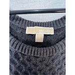 Michael Kors Dark Grey High/Low Knit Sweater With Exposed Shoulder Photo 1