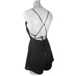 Saints + Secrets  Black Textured Crossback Cami Tank Romper Shorts Skort Size S Photo 1