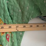 Rahab’s Rope Kantha Patchwork Floral Open Cardigan Duster Kimono Cotton One Size Green Size undefined Photo 11