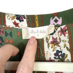 Altar'd State  Olive Green Multi Boho Print Long Sleeve V-Neck Tiered Maxi Dress Photo 4