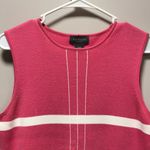 Dress Barn - pink and white stripe color block knit Y2K M Photo 2