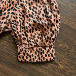Love, Whit by Whitney Port Leopard Print Button Down Puff Sleeve Dress Medium Tan Photo 6