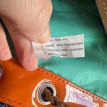 Harper Ave Orange Cream Patent Vinyl Leather Trim Backpack Bag Travel Diaper Bag Photo 9