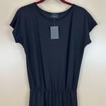 Lumiere Black Short Sleeve Simple Black Dress Small New Photo 1