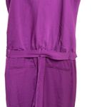 Ralph Lauren Lauren ‎ Women Purple Satin Tie Waist Cargo Pockets Jumpsuit Size 12 Photo 3