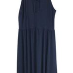 R & M Richards R&M Collection Womens Dress Keyhole Neckline Embellished Waist Navy Blue 10 Photo 1