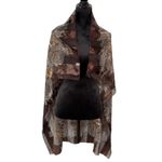 Leopard Cub Safari Print Sheer Multi Purpose Scarf Size OS Brown Photo 7