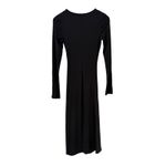Aritzia Wilfred Amelia Ribbed Ruched Side Midi Dress Black Size Small Photo 11