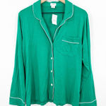J.Crew  Knit Pajama Top Long Sleeve Button Up Photo 0