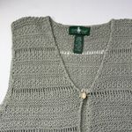 Hunt Club Women’s Large Ramie Cotton Crochet Boho Vest 12/14 Photo 2