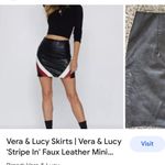 Vera & Lucy black lether skirt with red & white Photo 6