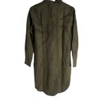 Rails  Sandra Olive Green Western Long Sleeve Button Front Linen Shirt Dress XS Photo 9