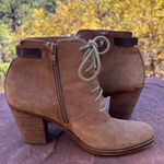Lucky Brand  Size 8.5/38.5 ECHO Tan Brown Lace-Up Suede Leather Heeled Boots Photo 7