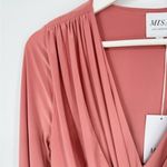 MISA Los Angeles NWT  Teget Twisted Maxi Dress Pink Long Sleeve‎ Plunge Small Photo 4