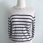 Muji sweater size Extra Small linen cream blue stripe Tan Photo 2
