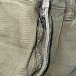 SheIn Distressed Denim Shorts Women 28 High Waist Raw Fringe Olive Photo 8