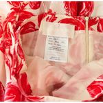 Tracy Michael Women Dress Coral Pink Midi Fit Flare Rose Garden Lined Cocktail 4 Photo 2