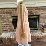 Betsey Johnson  peach lined lace dress with peekaboo sheer lace collar & back / 6 Photo 2