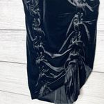 Shinestar  Black Velvet Lace Up Mini Dress Size Large Photo 3