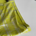 Como Black NWT  Lime Green & Silver Twist tie Bottom Blouse Photo 3