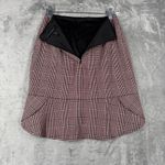 White House | Black Market Skirt Womens Red Plaid Ruffle Hem Career Preppy Size 0 Photo 3