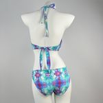 Elle NWT  1PC Swimsuit Multicolor Cubic Zirconia Floral Swimwear Size L Photo 4