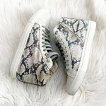 P448  | Star High Top Sneaker Silver Python Snake Print Gray Inside Zipper | 38 Photo 3